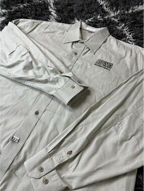 Vintage Cutter & Buck Iowa Basketball Button Down Shirt Tan Mens XXLT Tall